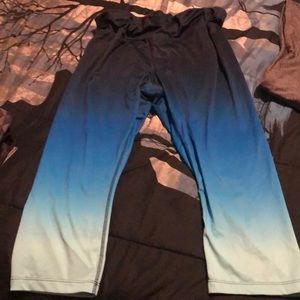 Blue ombré leggings